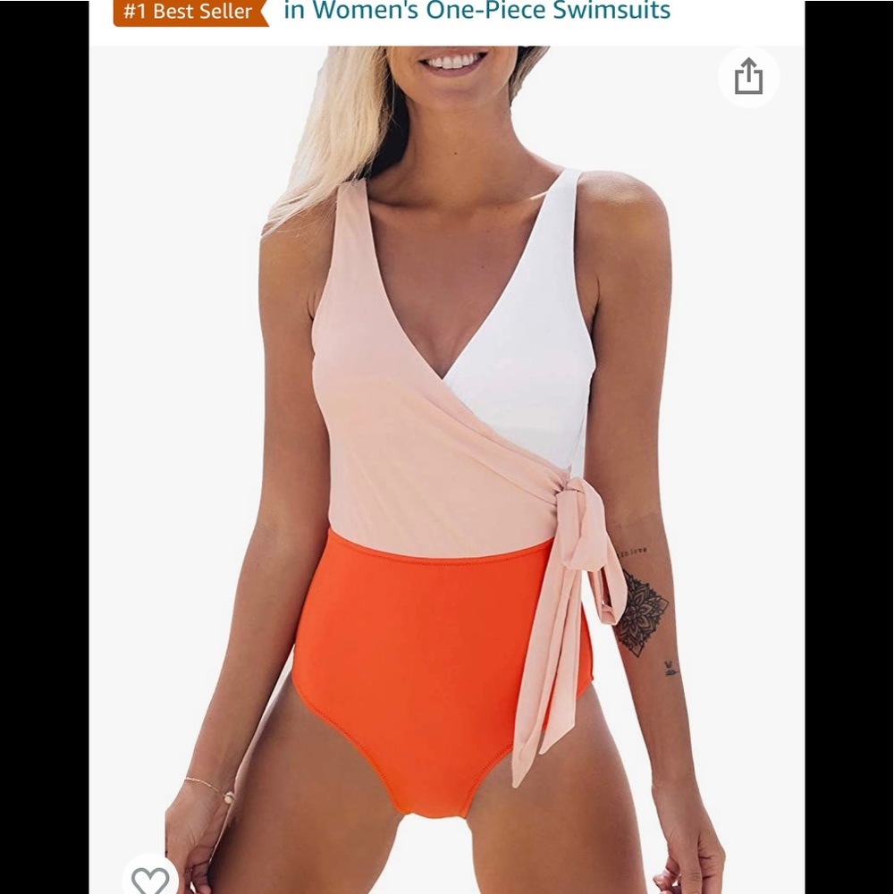 Cupshe onepiece, with tie waist. Worn once, great condition.